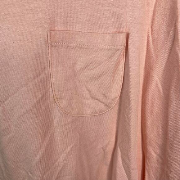 Talbots knit tee shirt t-shirt tunic peach orange plus size xxl 2x roll tab slee - Picture 3 of 16